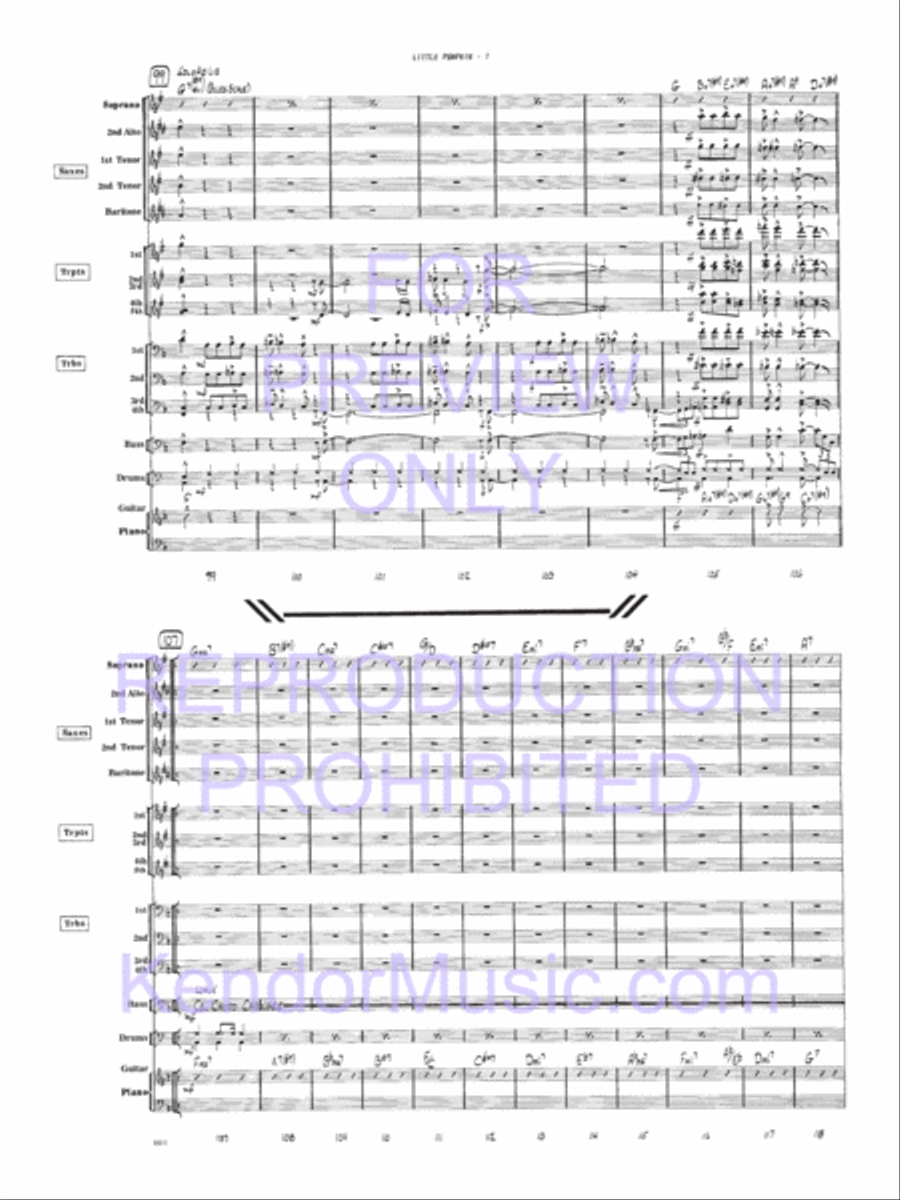 Little Pumpkin Little Pumpkin Jazz Ensemble scores gallery preview page 8