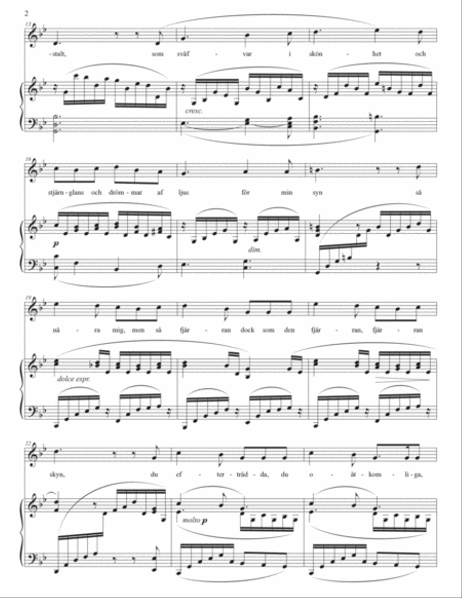 STENHAMMER: Fylgia, Op. 16 no. 4 (transposed to G minor) Voice scores gallery preview page 3