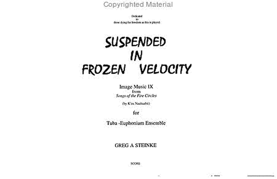 Suspended in Frozen Velocity