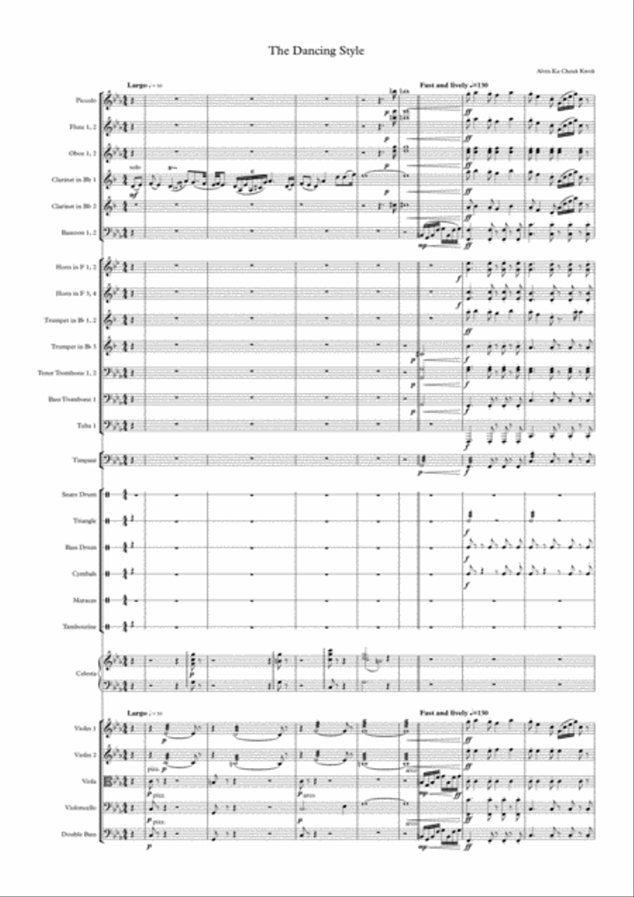 The Dancing Style The Dancing Style Full Orchestra scores gallery preview page 1