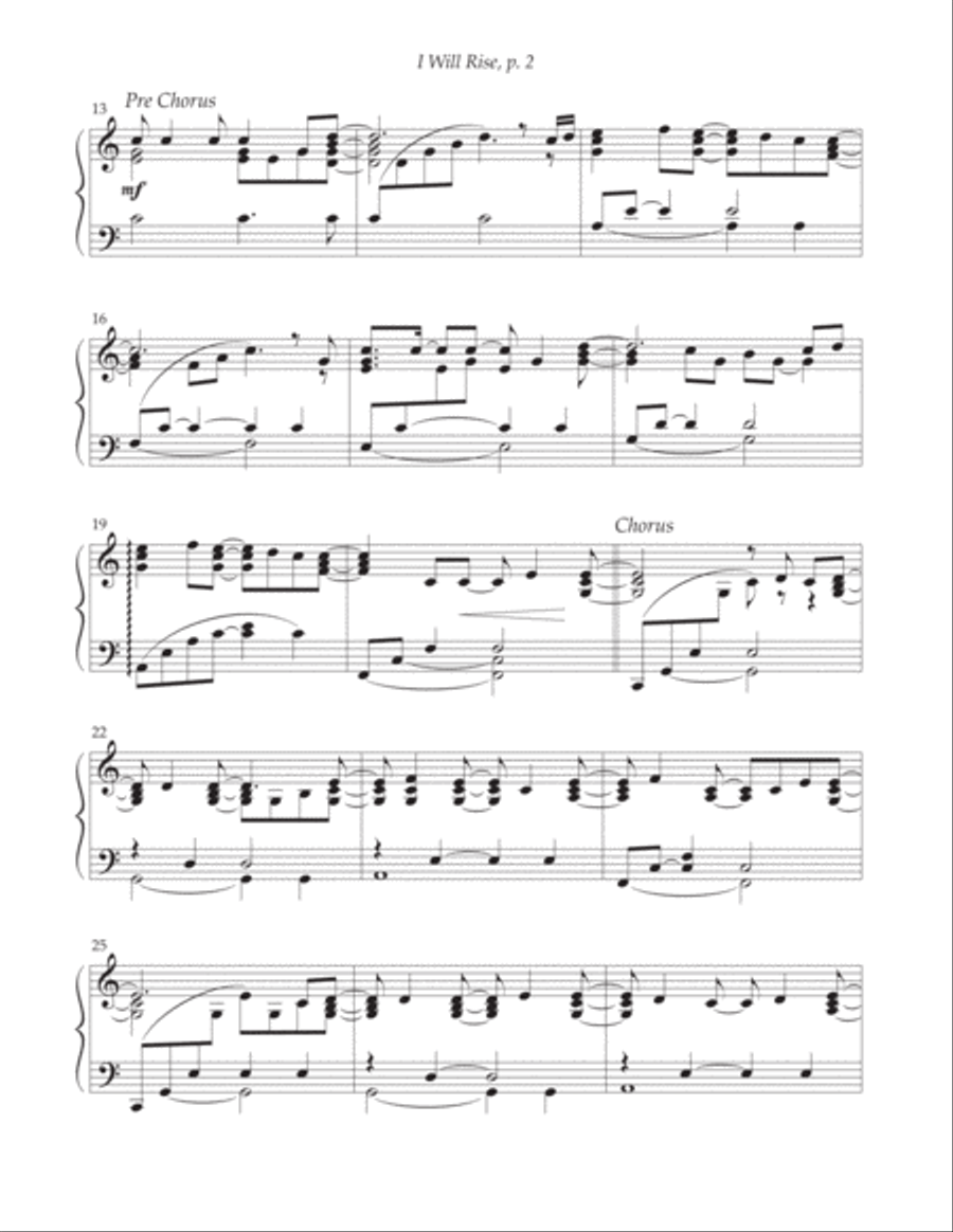 I Will Rise Piano Solo scores gallery preview page 2