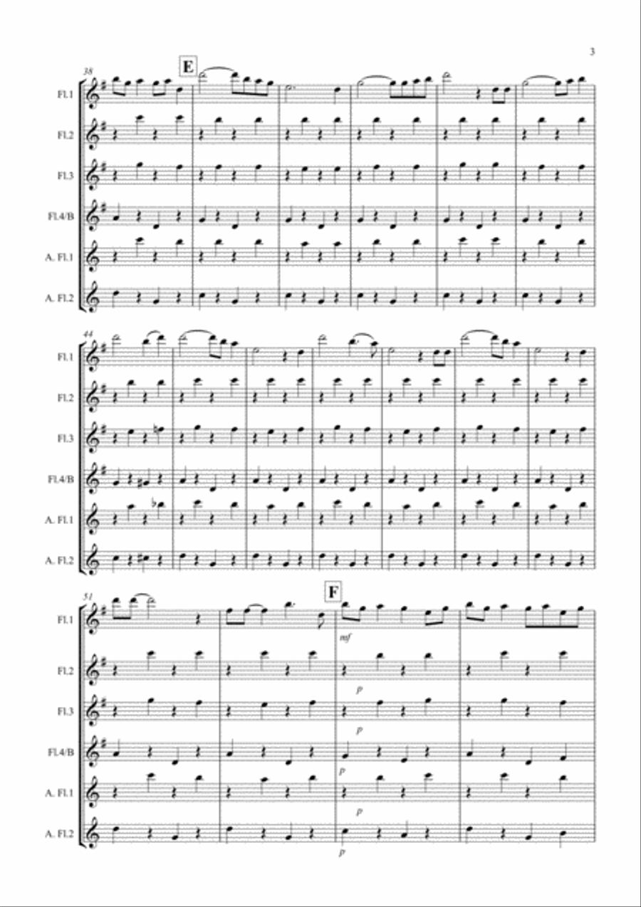Singin' In The Rain Flute Solo scores gallery preview page 3
