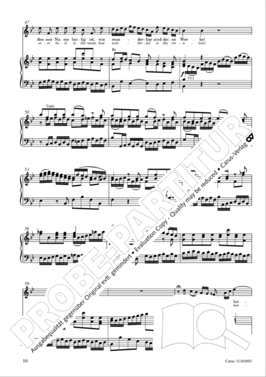 Magnify the Lord, my soul (Meine Seel erhebt den Herren) 4-Part scores gallery preview page 17