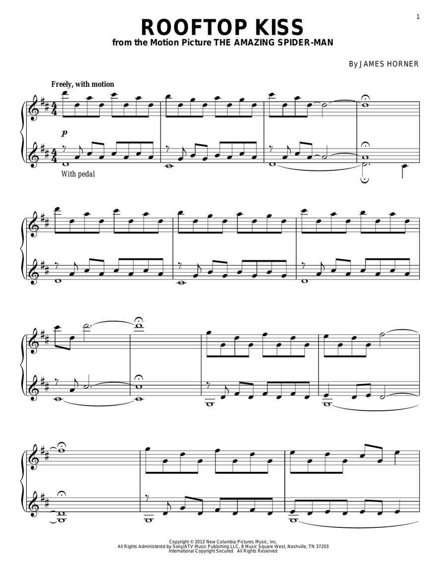 Rooftop Kiss Piano Solo scores gallery preview page 1