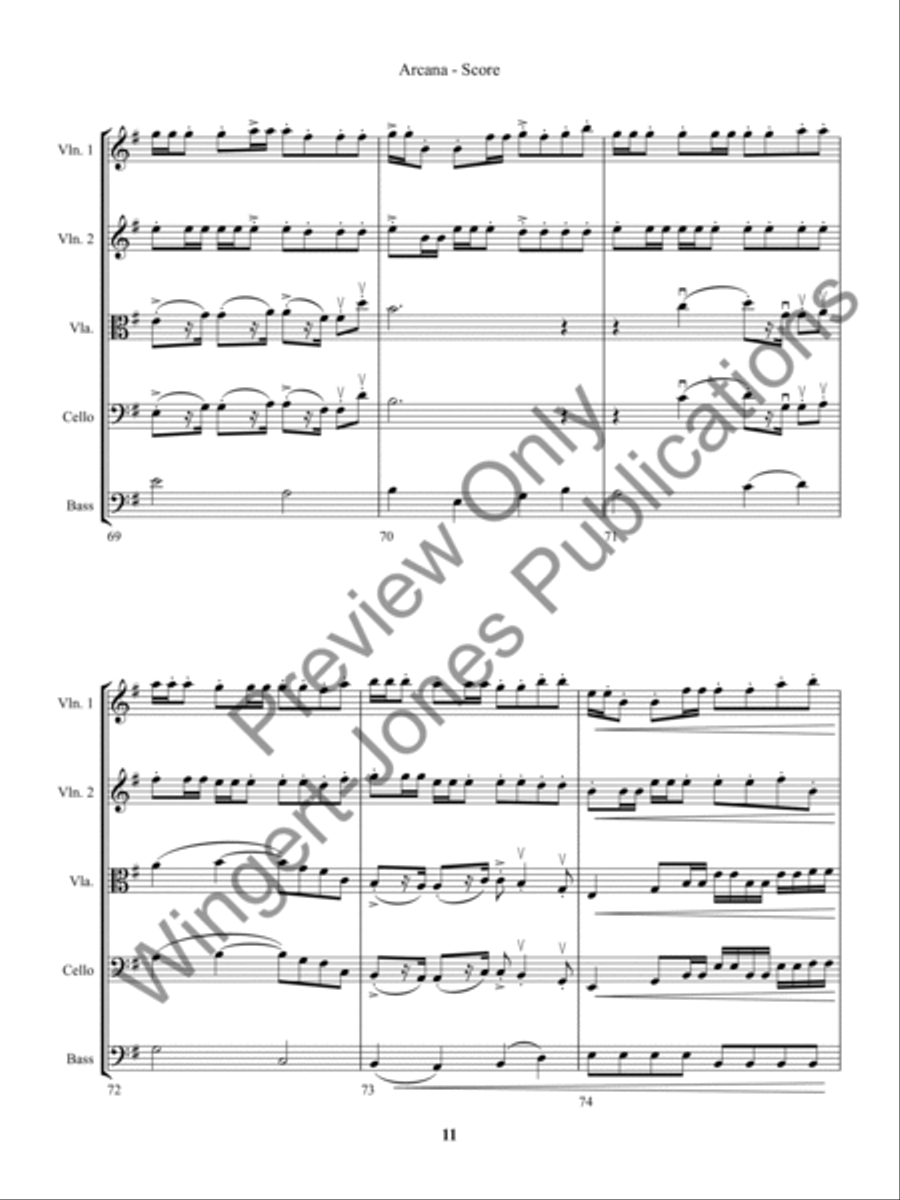 Arcana (Score) Arcana (Score) String Orchestra scores gallery preview page 14