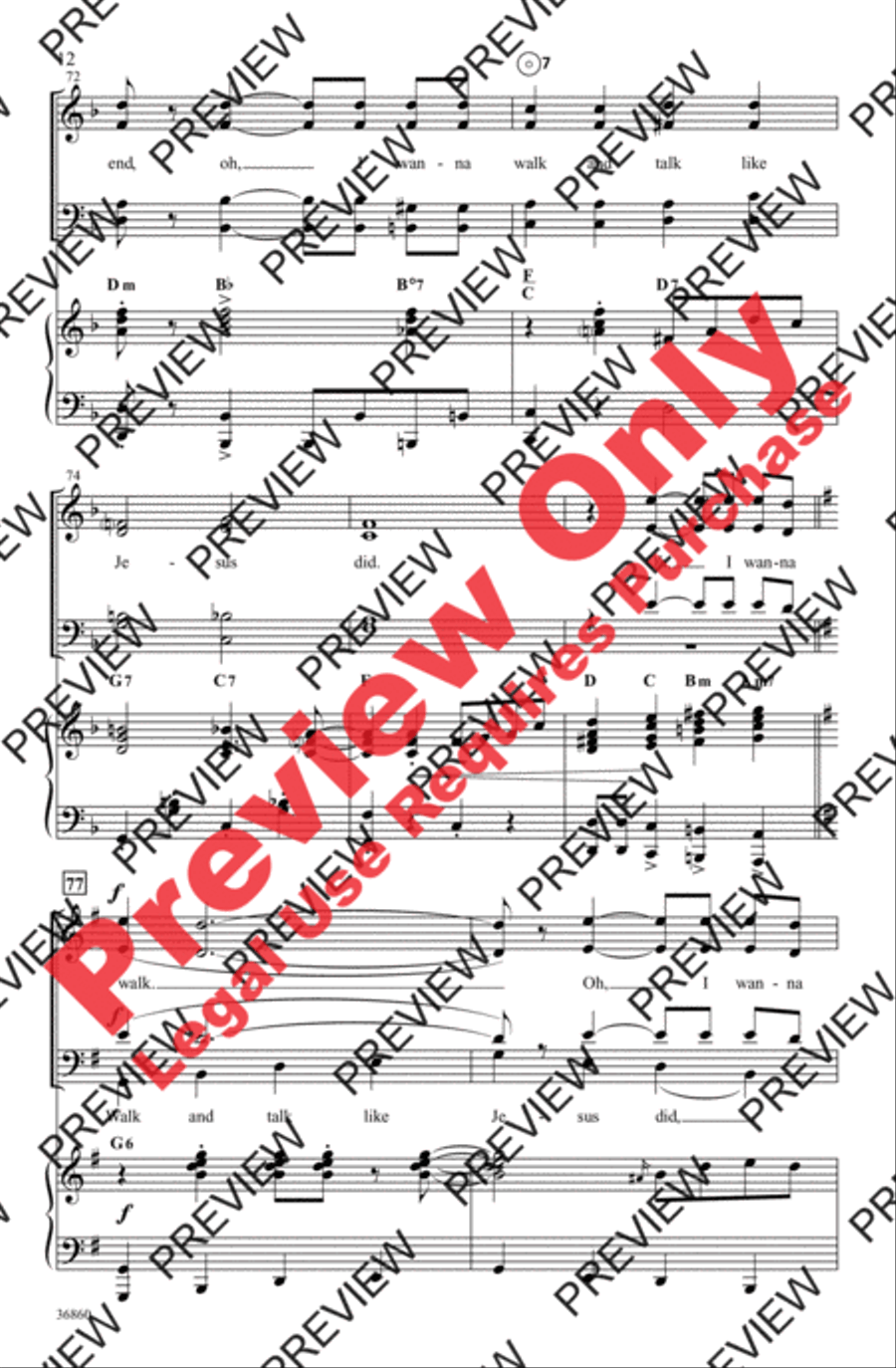 Walk Like Jesus 4-Part scores gallery preview page 12