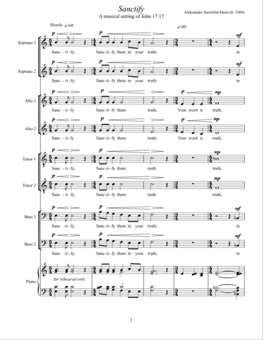 Sanctify Choir scores gallery preview page 1