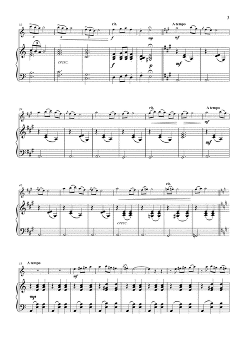 Valse Op. 12 No. 2 (from Lyric Pieces) - Flute & Piano image number null