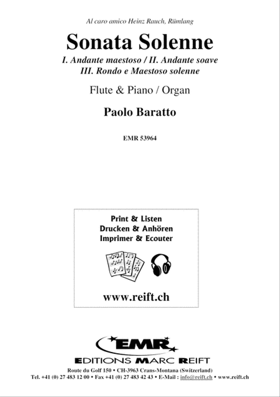 Sonata Solenne Flute Solo scores gallery preview page 2