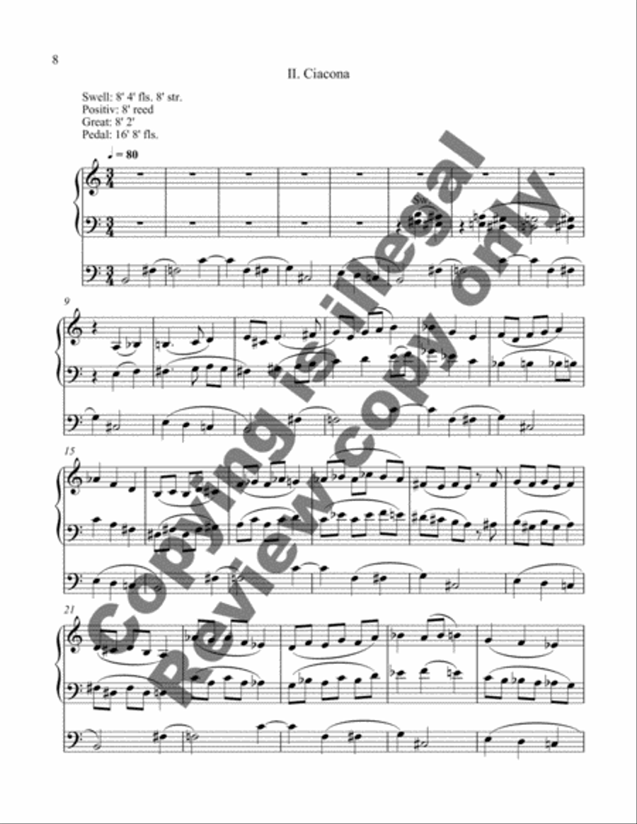 Sonata in Five Movements (Organ Sonata IX) Organ scores gallery preview page 4