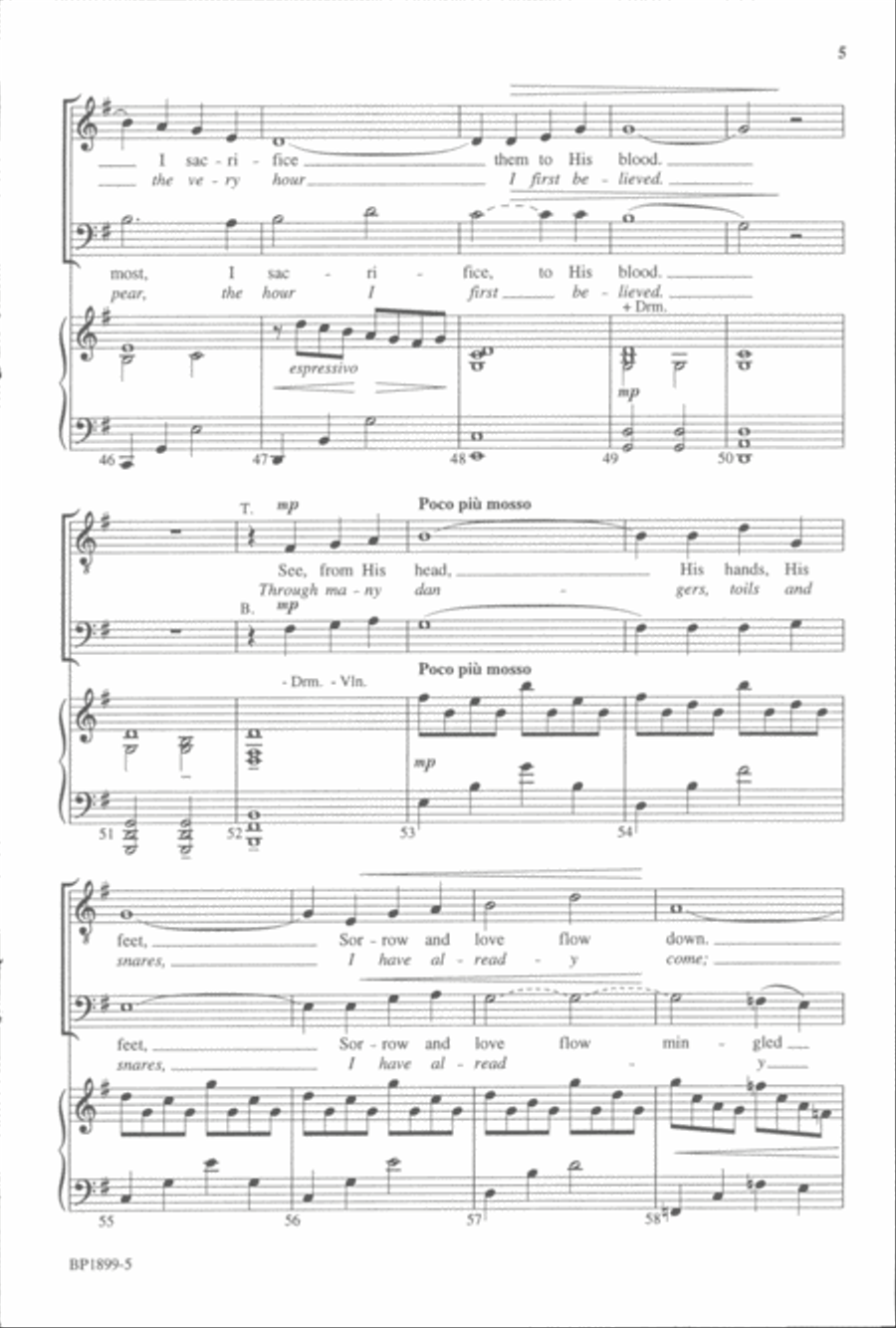 When I Survey the Wondrous Cross 4-Part scores gallery preview page 5