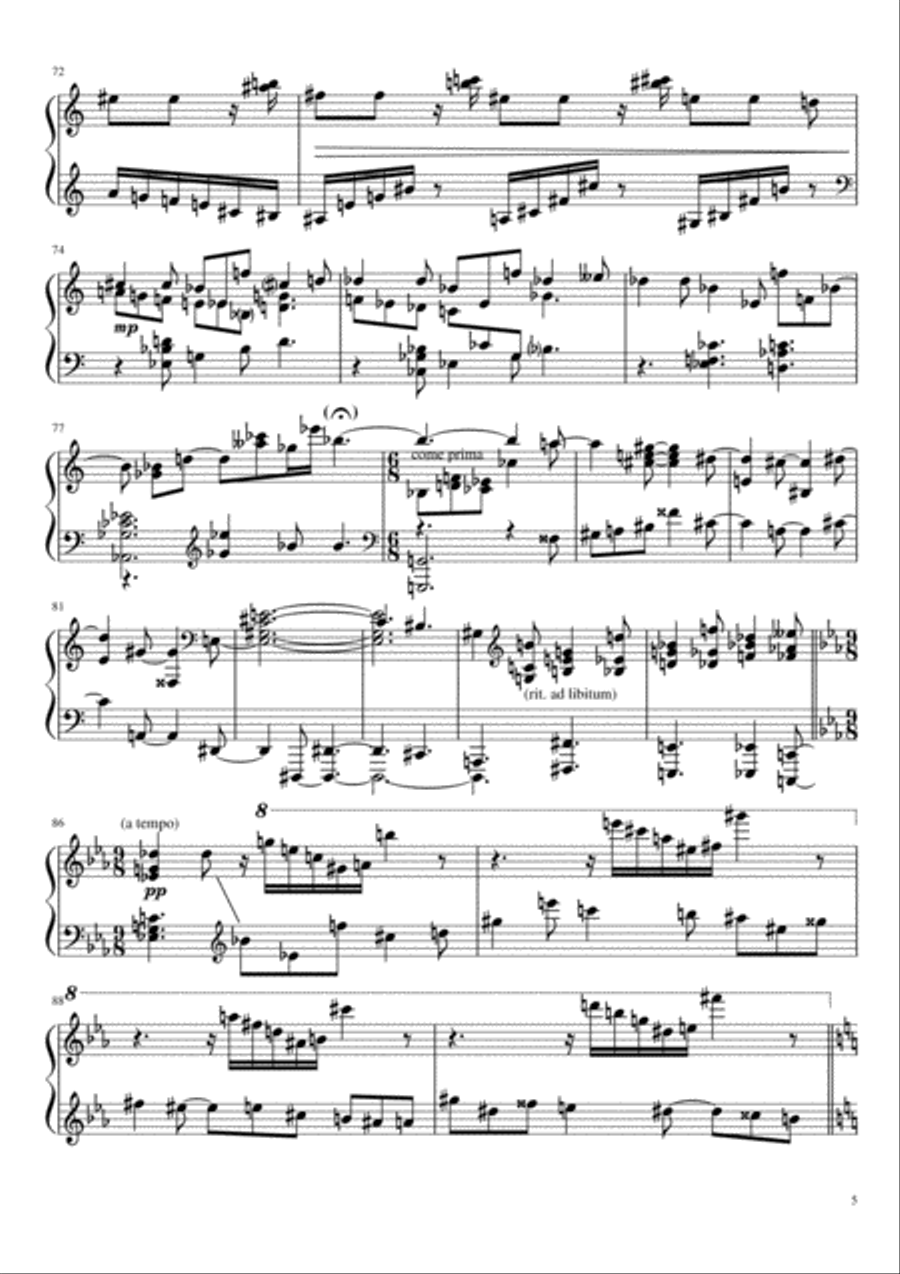 Sonate №2 (part I) Piano Solo scores gallery preview page 5