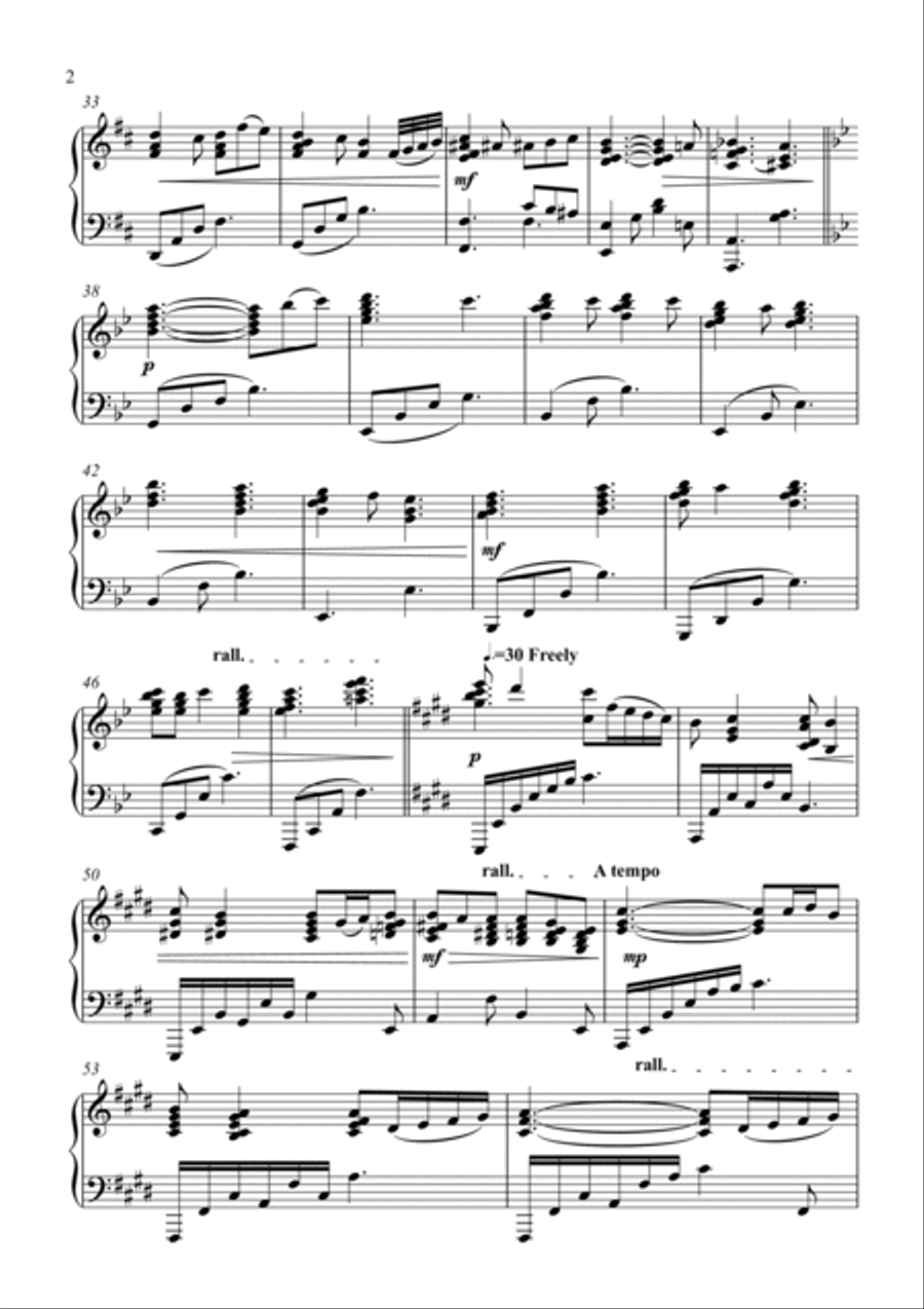Romance No. 2 Piano Solo scores gallery preview page 2