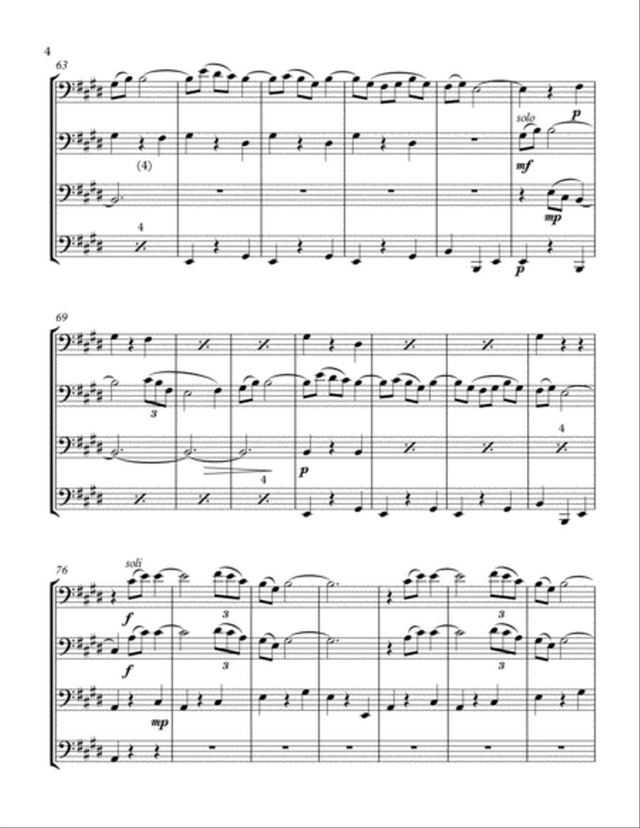 New World Symphony mvt 3 Brass Ensemble scores gallery preview page 5