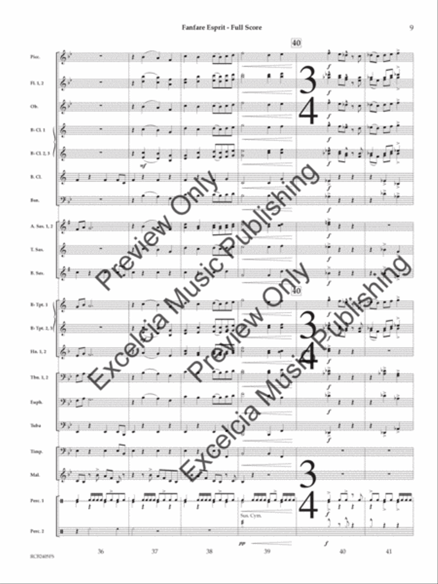 Fanfare Esprit Fanfare Esprit Concert Band scores gallery preview page 10