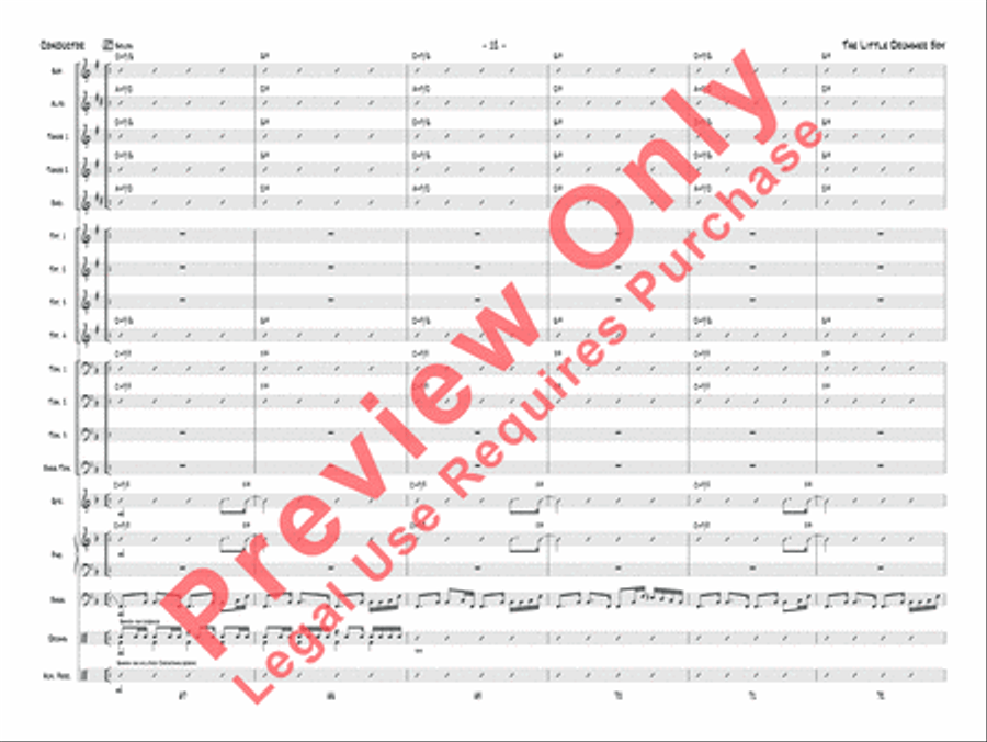 The Little Drummer Boy Jazz Ensemble scores gallery preview page 13