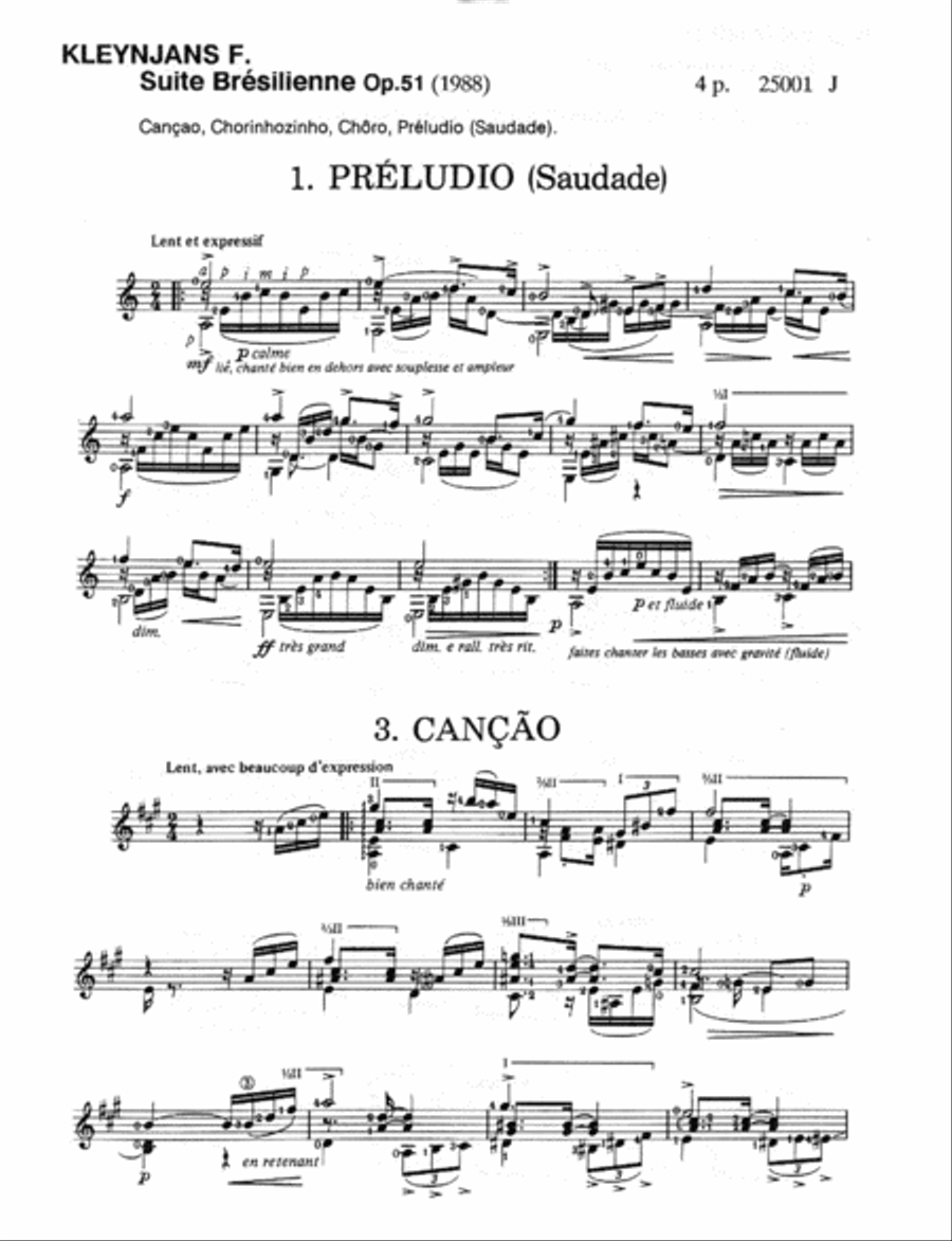 Suite Bresilienne Acoustic Guitar scores gallery preview page 2