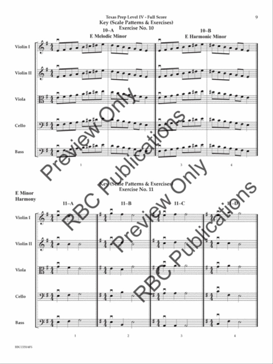Texas Prep Level IV (Score) Orchestra scores gallery preview page 8