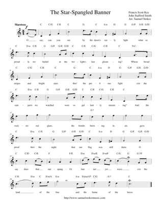 The Star-Spangled Banner - lead sheets in all keys