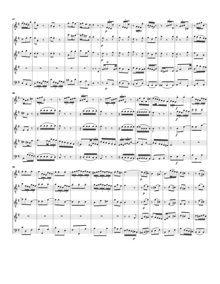 Aria: Gelobet sei Gott from cantata BWV 30 (arrangement for 5 recorders (SATTB))