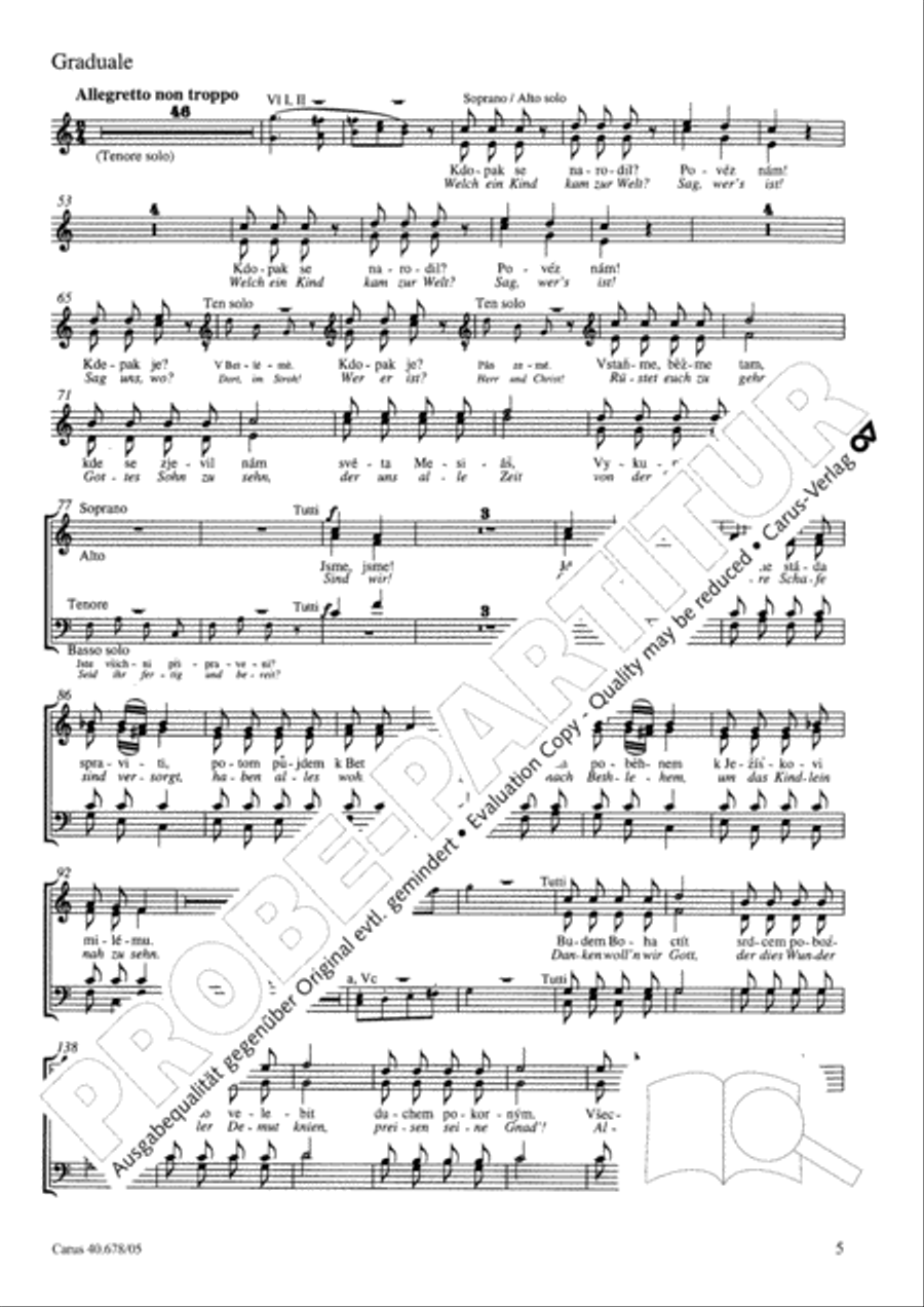 Missa pastoralis bohemica 4-Part scores gallery preview page 6