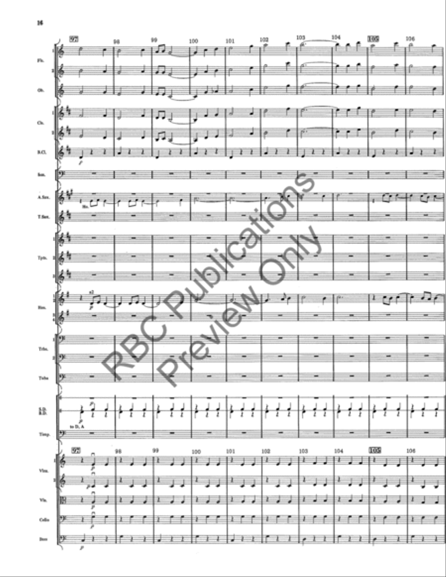 Italian Folk Fantasy (Score) Full Orchestra scores gallery preview page 16
