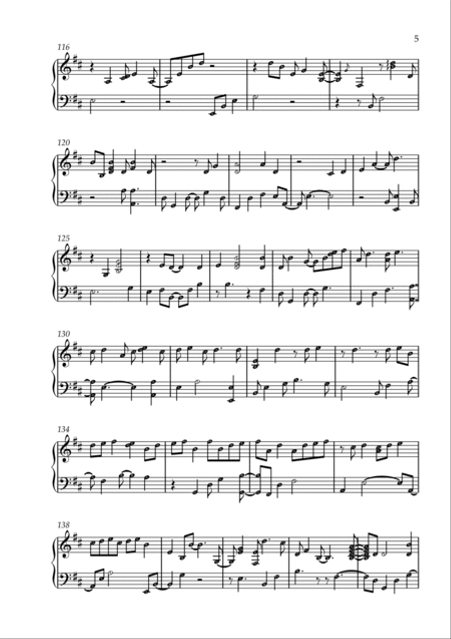 None But Jesus Piano, Vocal, Guitar scores gallery preview page 5
