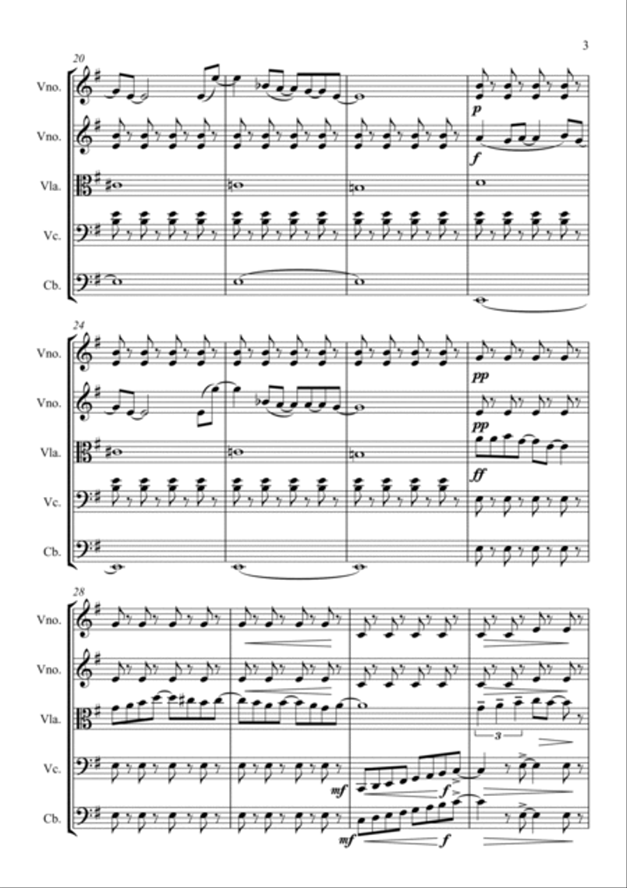 Eleanor Rigby Eleanor Rigby String Quintet scores gallery preview page 3