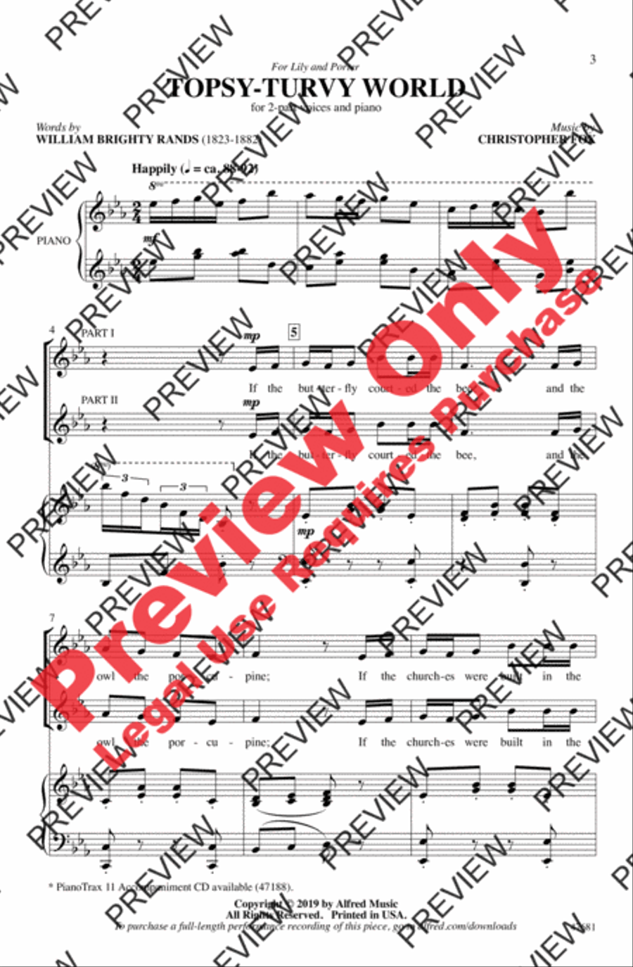 Topsy-Turvy World Topsy-Turvy World 2-Part scores gallery preview page 2