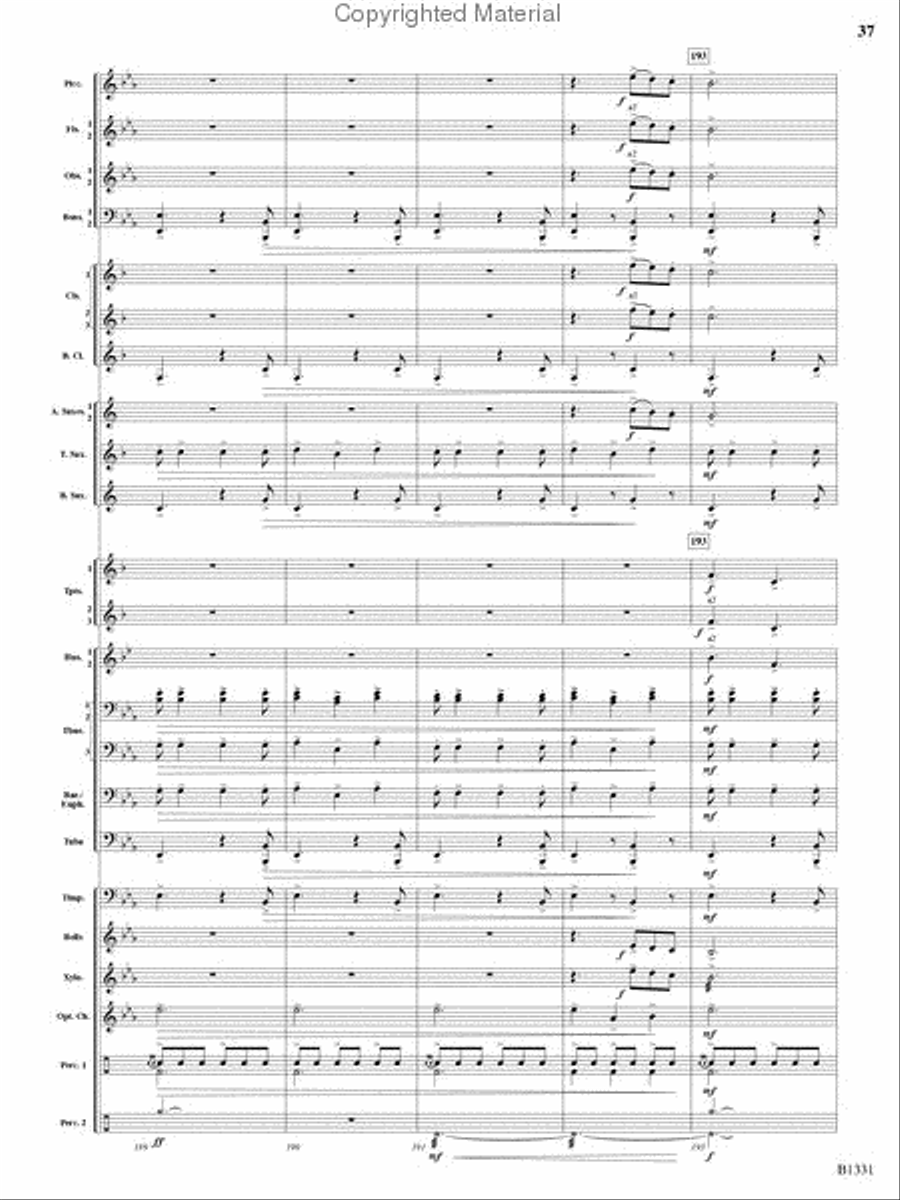March Jubiloso Concert Band scores gallery preview page 35