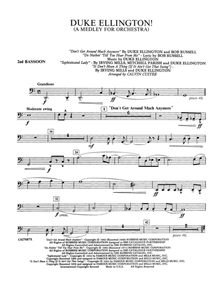 Duke Ellington: 2nd Bassoon