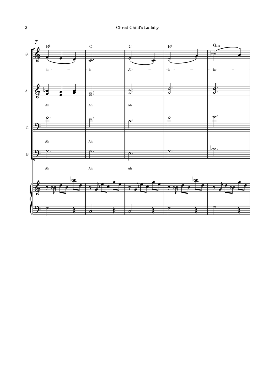 Christ Child's Lullaby (Taladh Chriosda) - SATB and Piano 4-Part scores gallery preview page 2