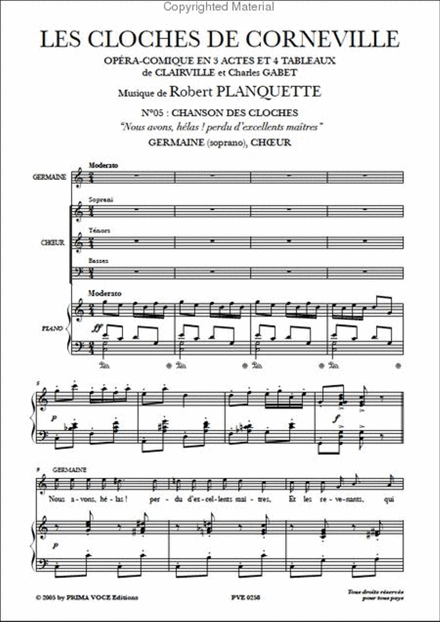 Nous avons, helas! perdu d'excellents maitres from Les Cloches de Corneville Choir scores gallery preview page 2