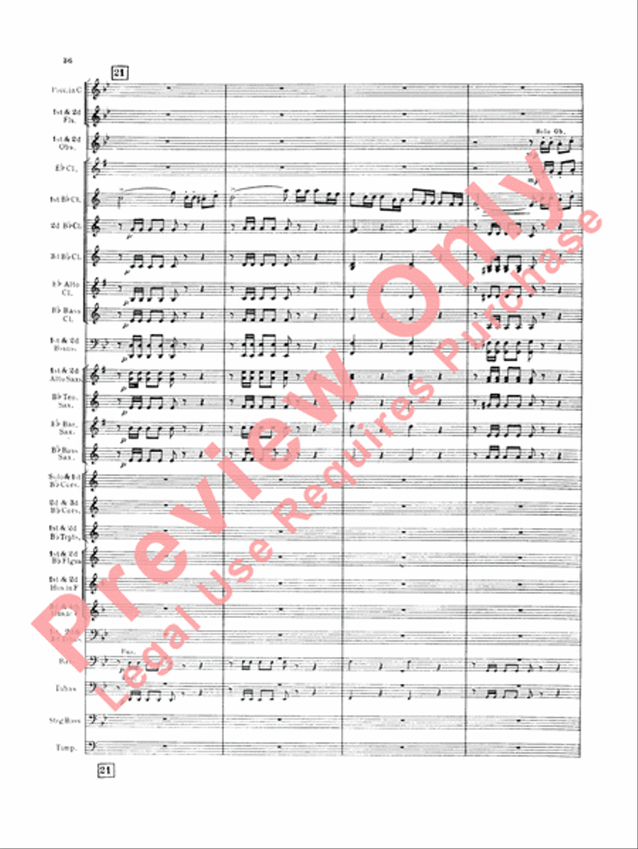 Italian in Algiers (Overture) Concert Band scores gallery preview page 39