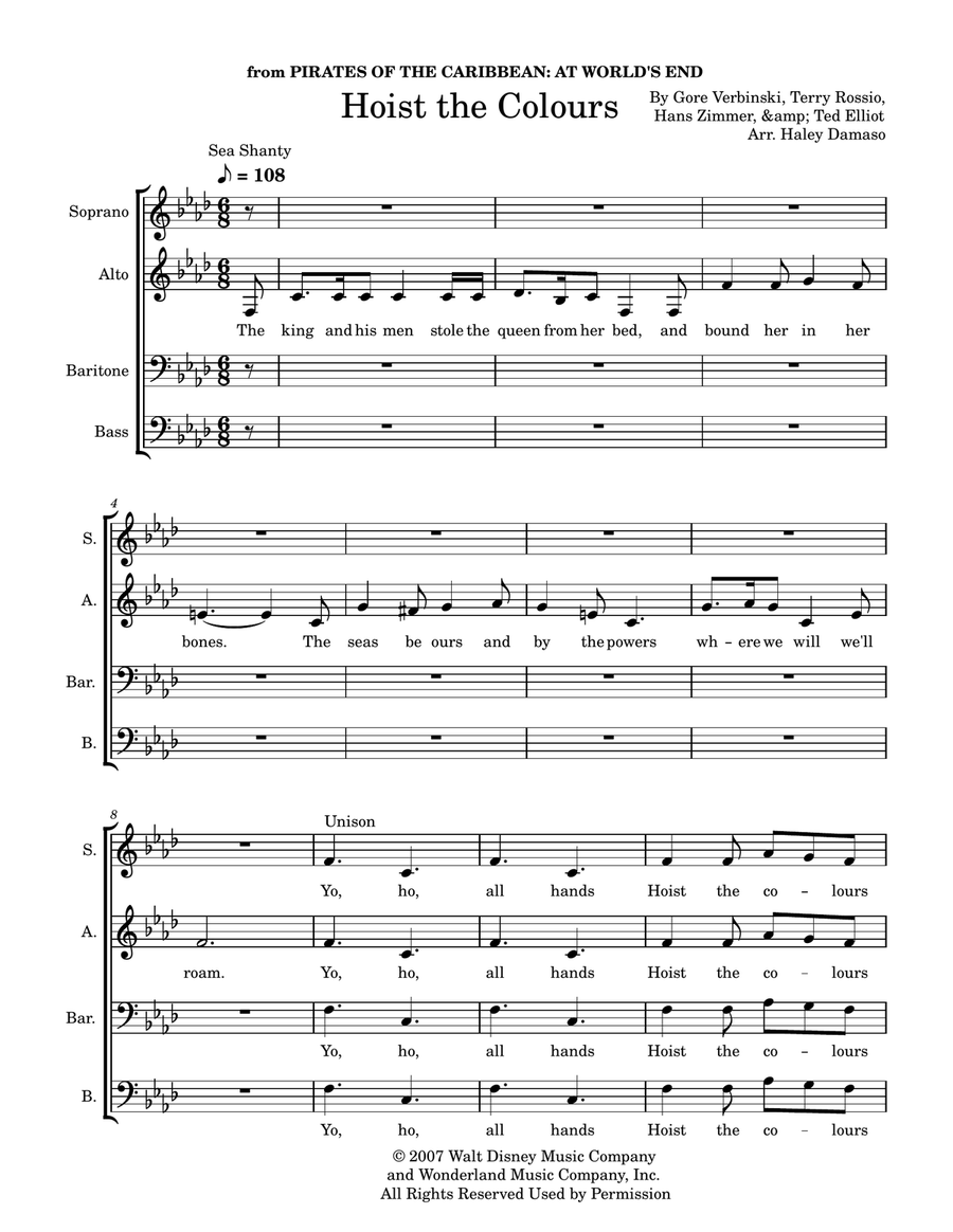 Hoist The Colours 4-Part scores gallery preview page 1