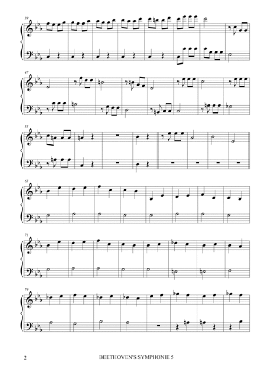 Symphony No. 5 - Movement 1 Chamber Music scores gallery preview page 2