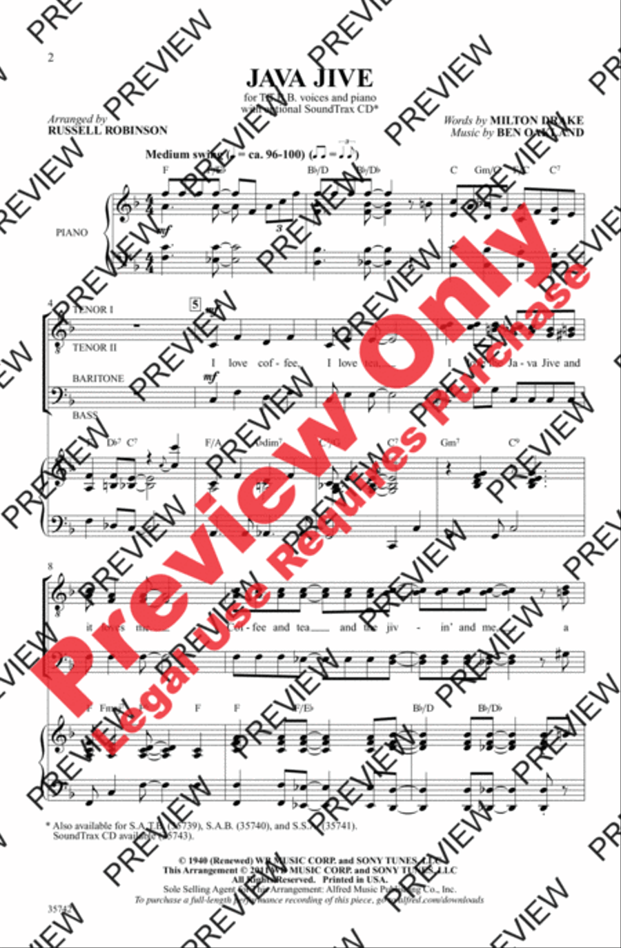 Java Jive Men's Choir scores gallery preview page 2