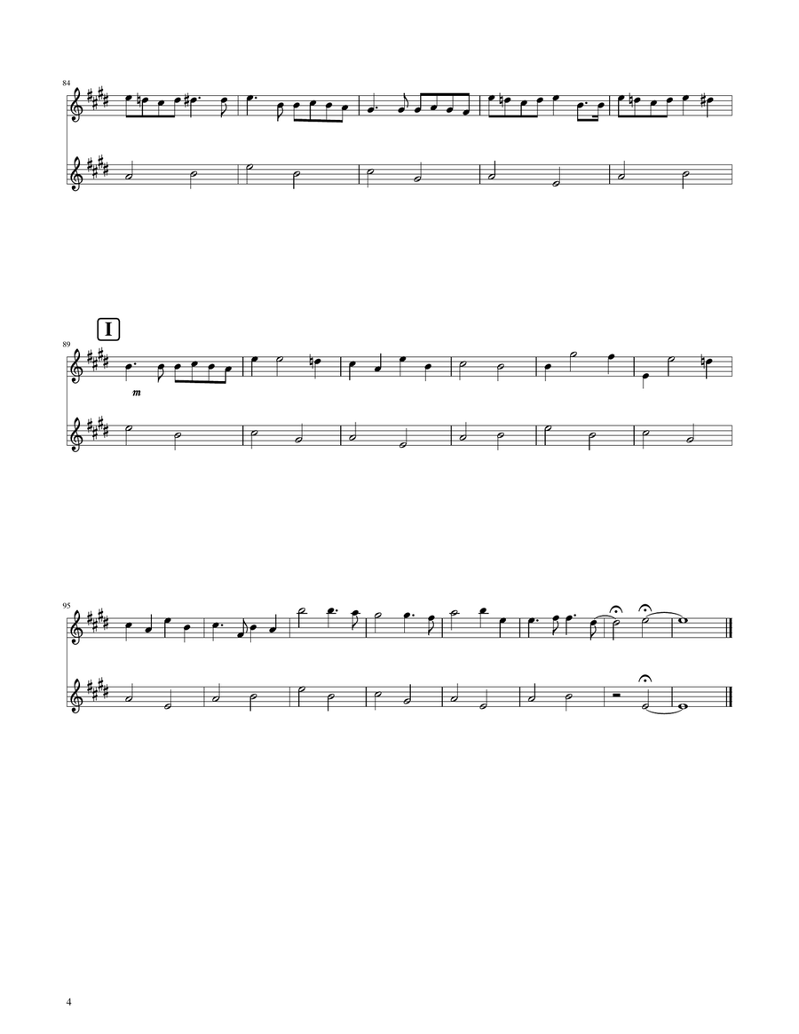 Canon in D - Trumpet Duet Trumpet Duet scores gallery preview page 4