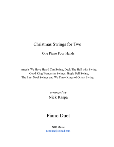 Christmas Swings for Two (1 piano 4 hands) intermediate image number null