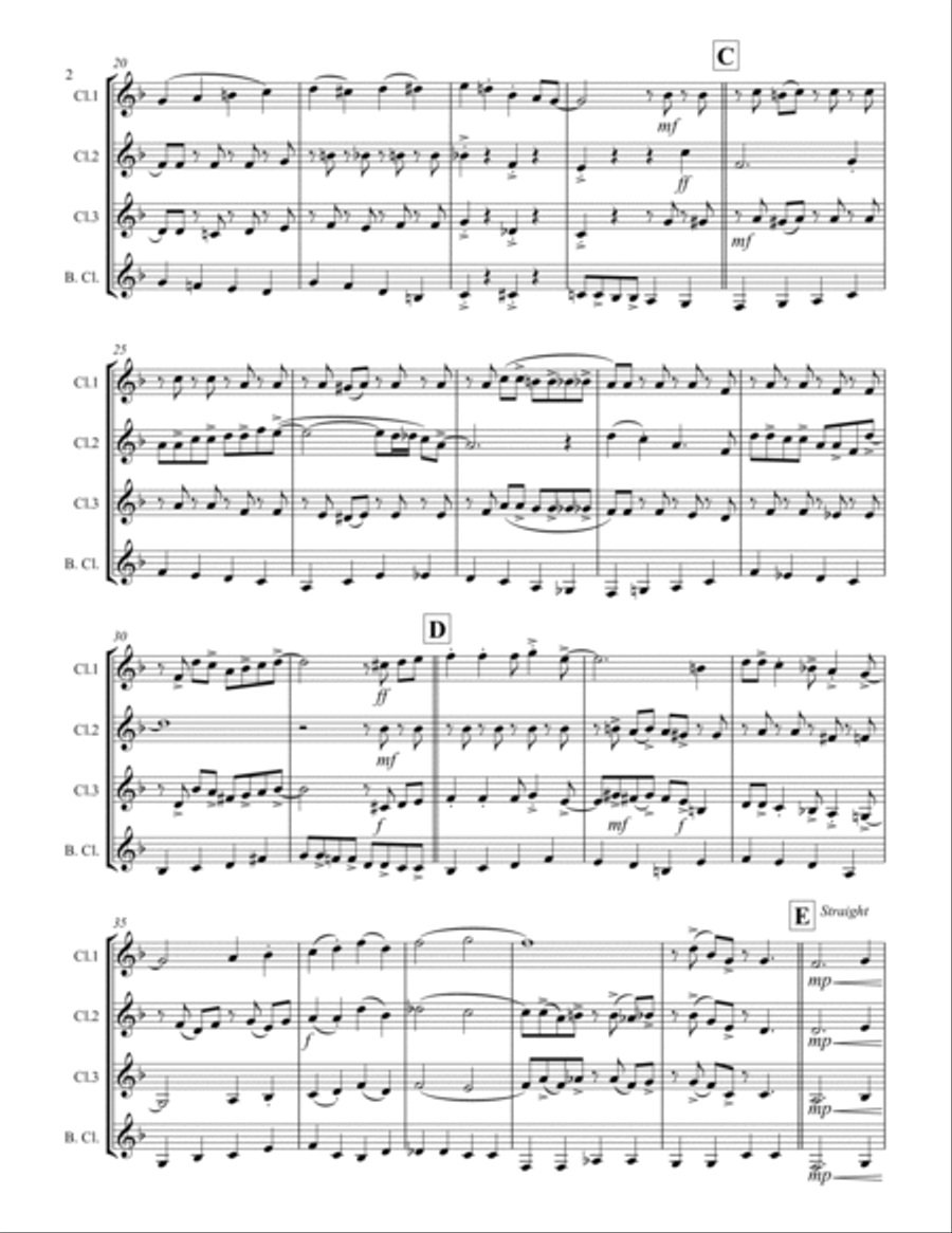 I Saw Mommy Kissing Santa Claus Woodwind Quartet scores gallery preview page 3