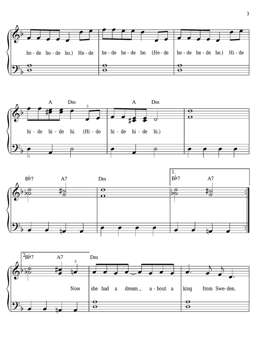 Minnie The Moocher Minnie The Moocher Easy Piano scores gallery preview page 3