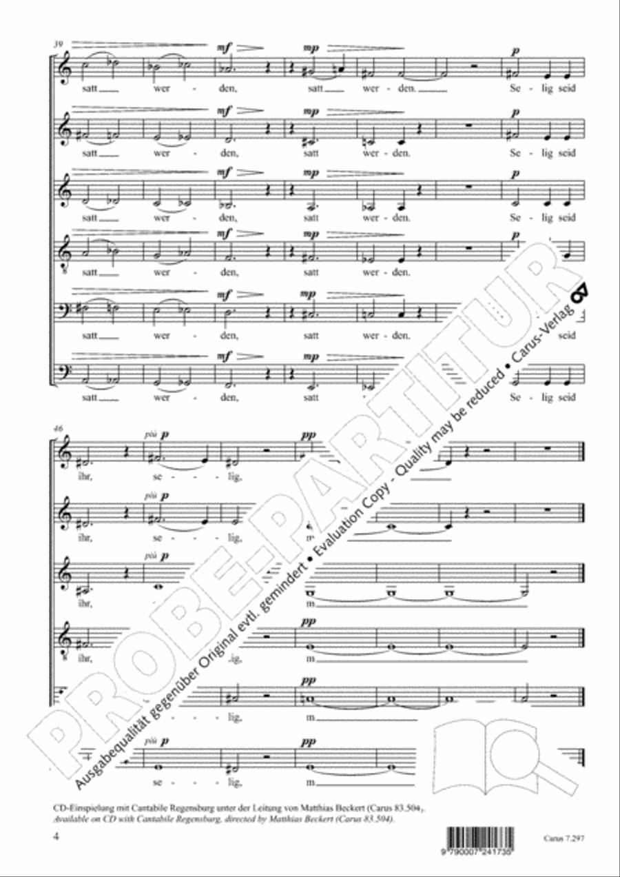 Selig seid ihr Selig seid ihr Score scores gallery preview page 5