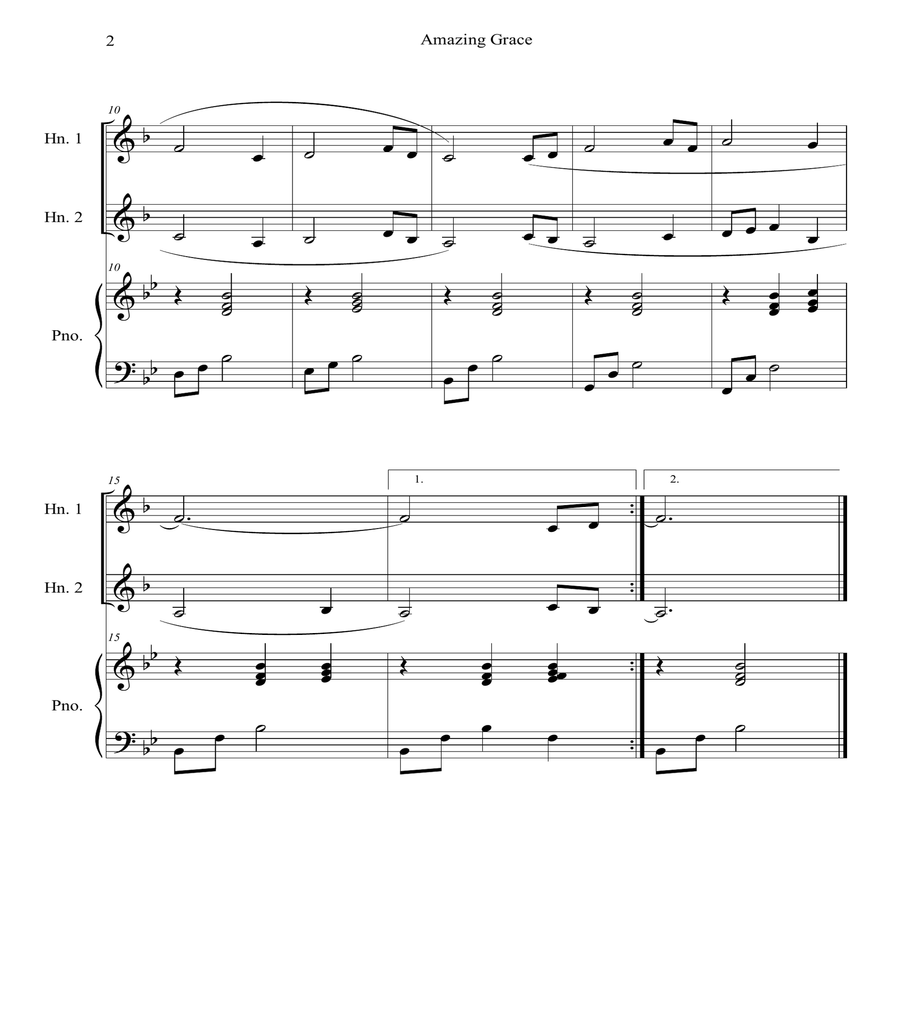 Amazing grace sales french horn