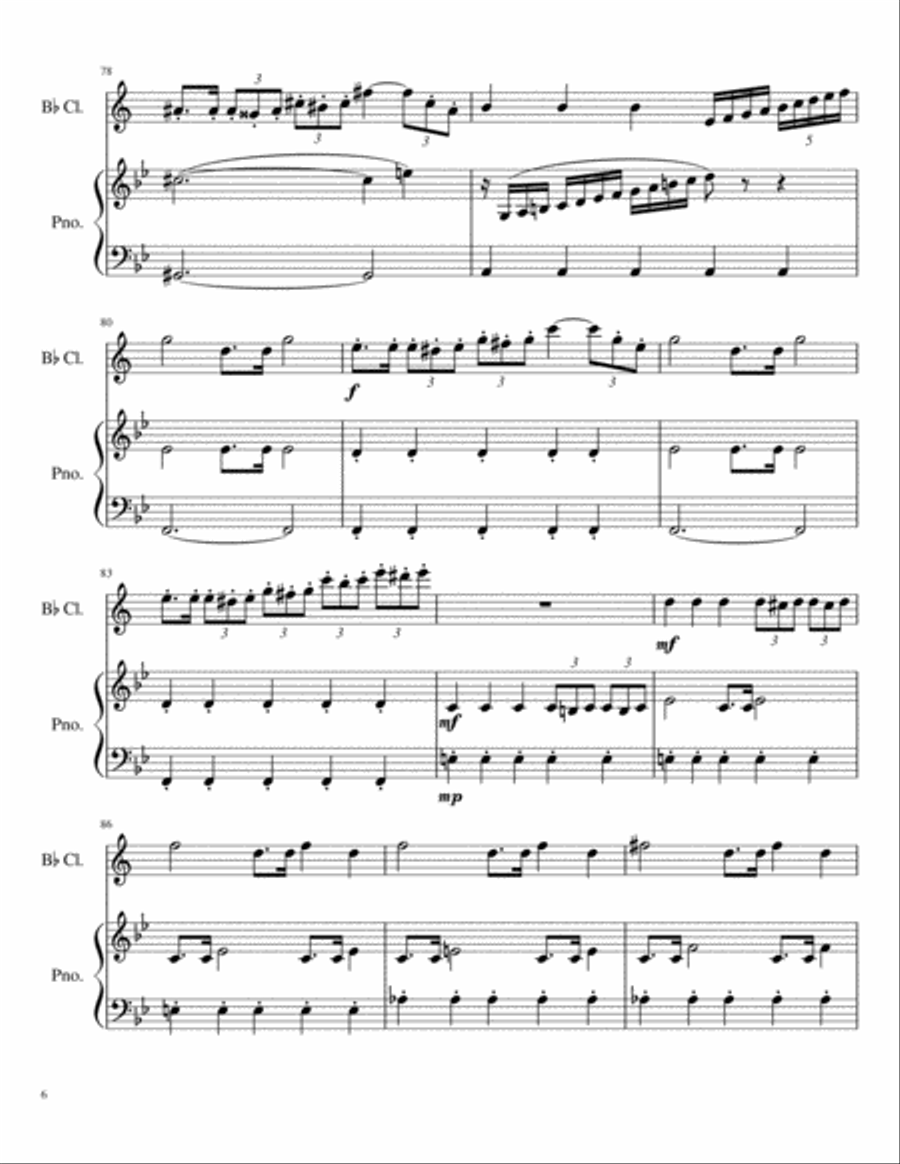 The planets-full suite for Clarinet and Piano Clarinet Solo scores gallery preview page 6