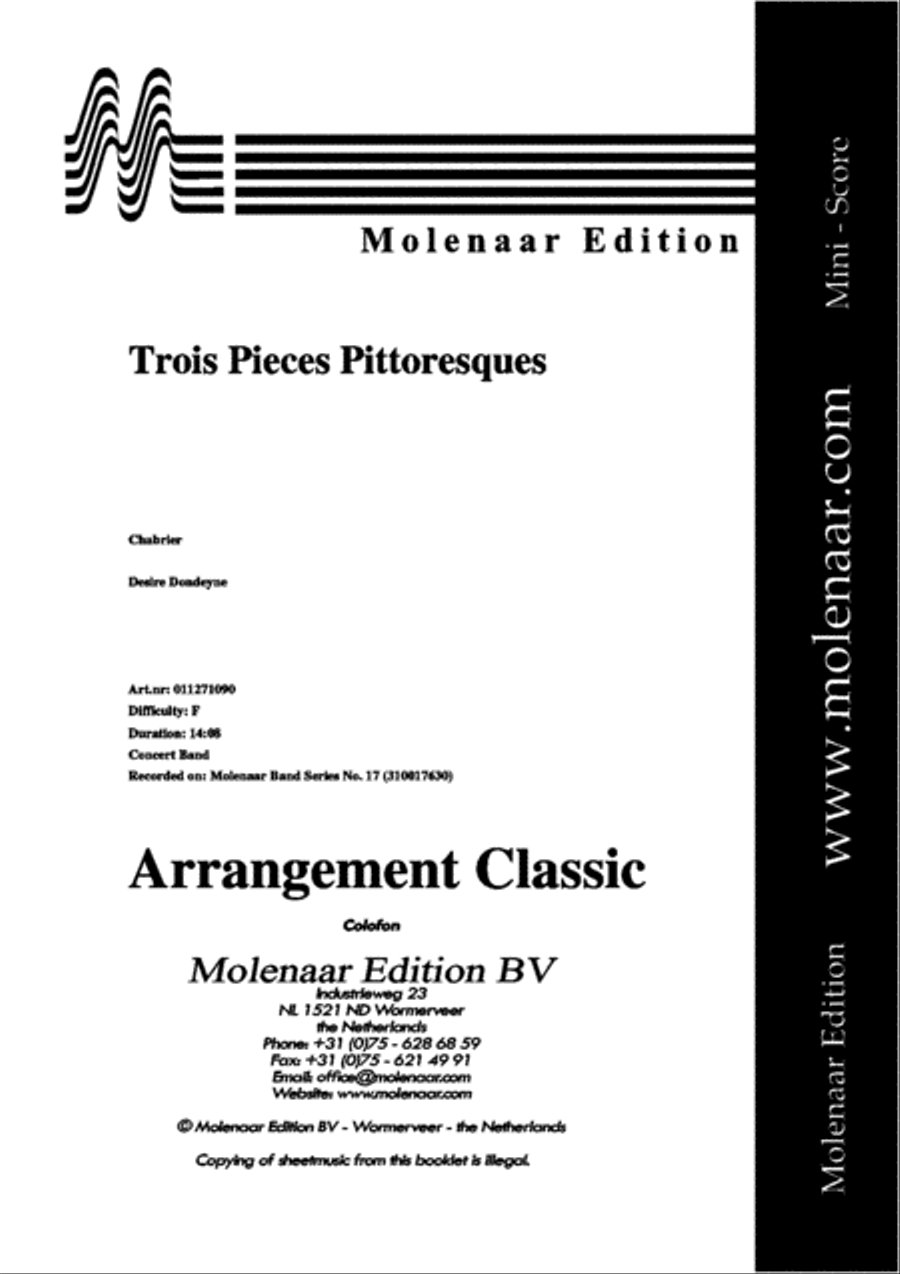 Trois Pieces Pittoresques Concert Band scores gallery preview page 2