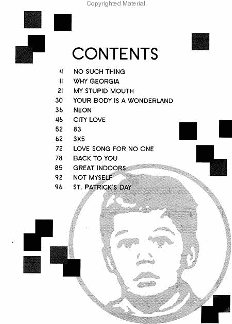 John Mayer - Room for Squares Piano, Vocal, Guitar scores gallery preview page 3
