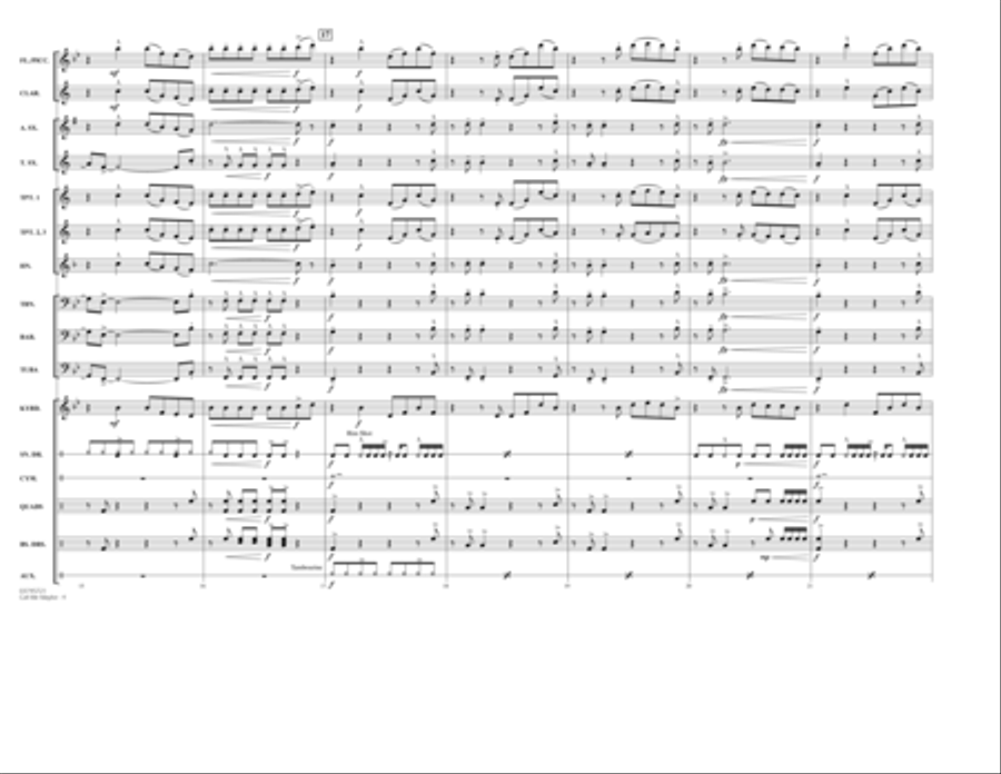 Call Me Maybe - Conductor Score (Full Score) Marching Band scores gallery preview page 4