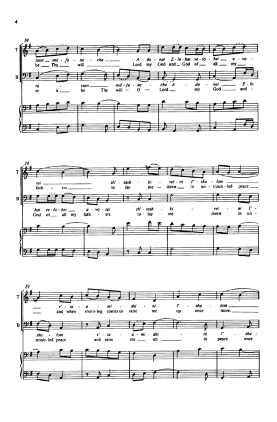 Prayer Before Sleep (from Talmud Suite) 4-Part - Sheet Music page 3