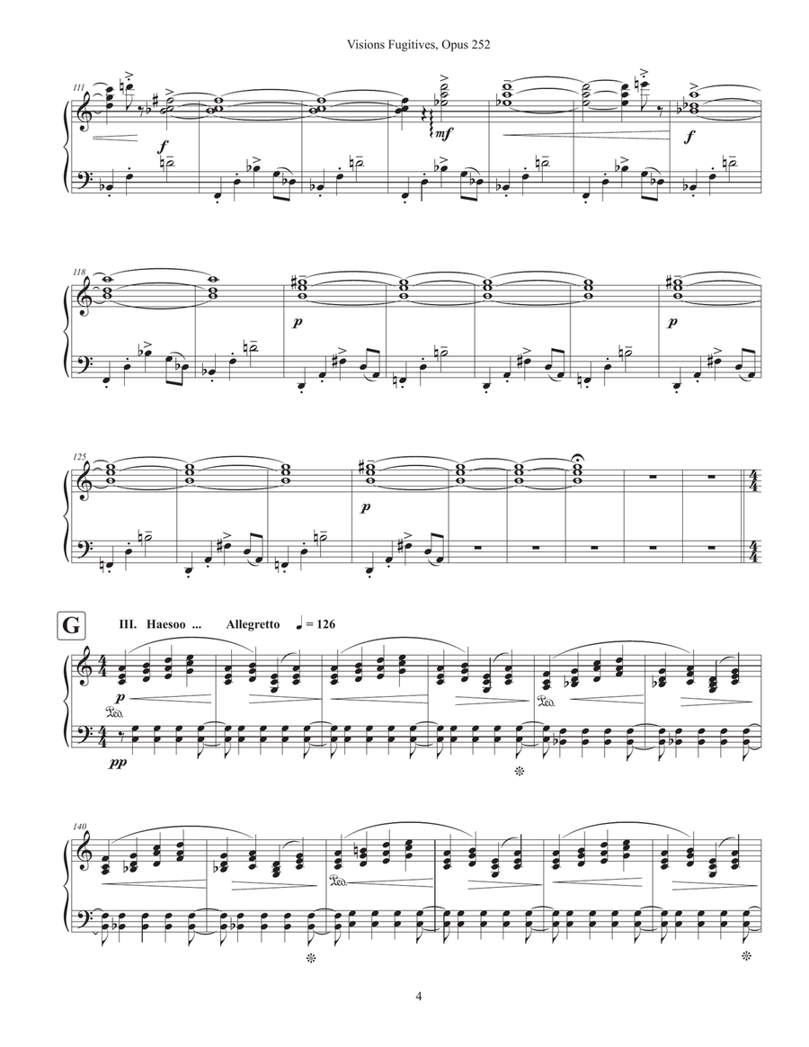 Visions Fugitives, opus 252 Chamber Music scores gallery preview page 6