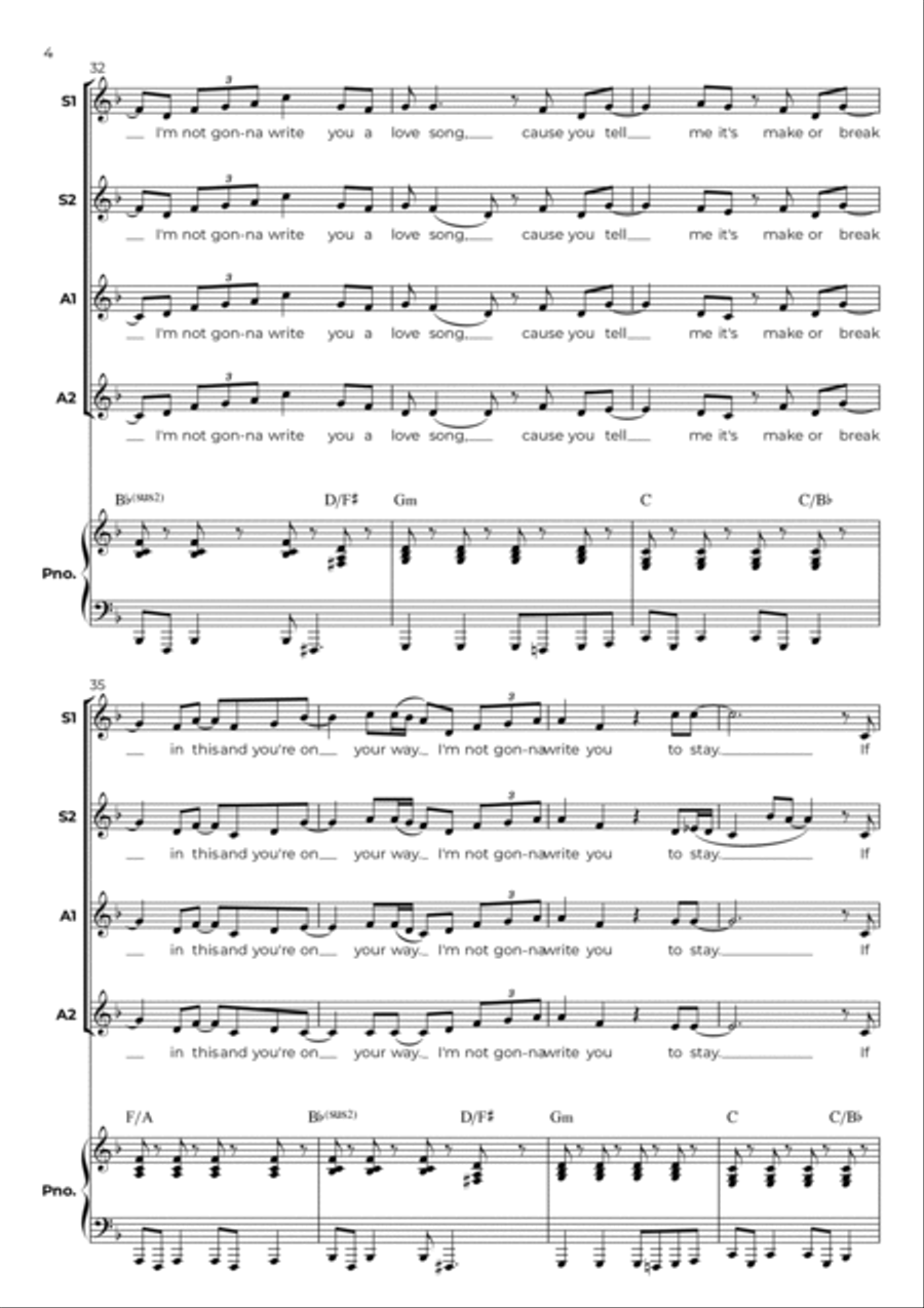 Love Song SSAA scores gallery preview page 4